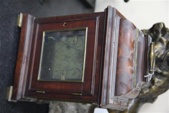 A late 18th century mahogany table clock, Thomas Rogers, London, height 17.75in.